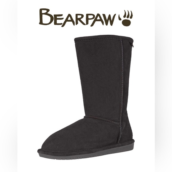 BearPaw Shoes - BEARPAW Emma Tall Youth Black Boot Size 5